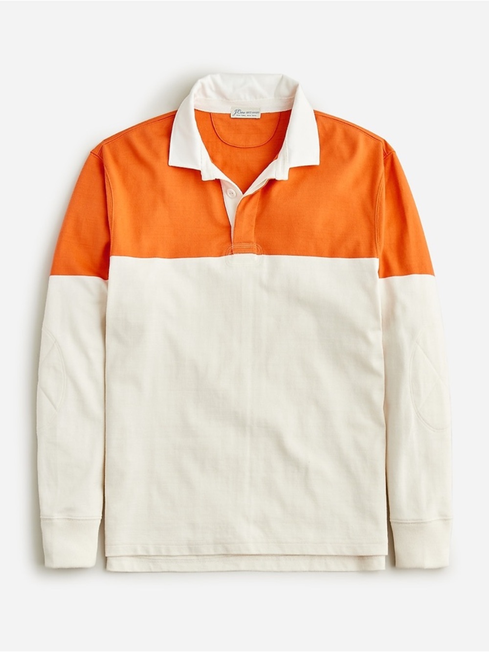 J. Crew Orange and White Rugby Pullover
